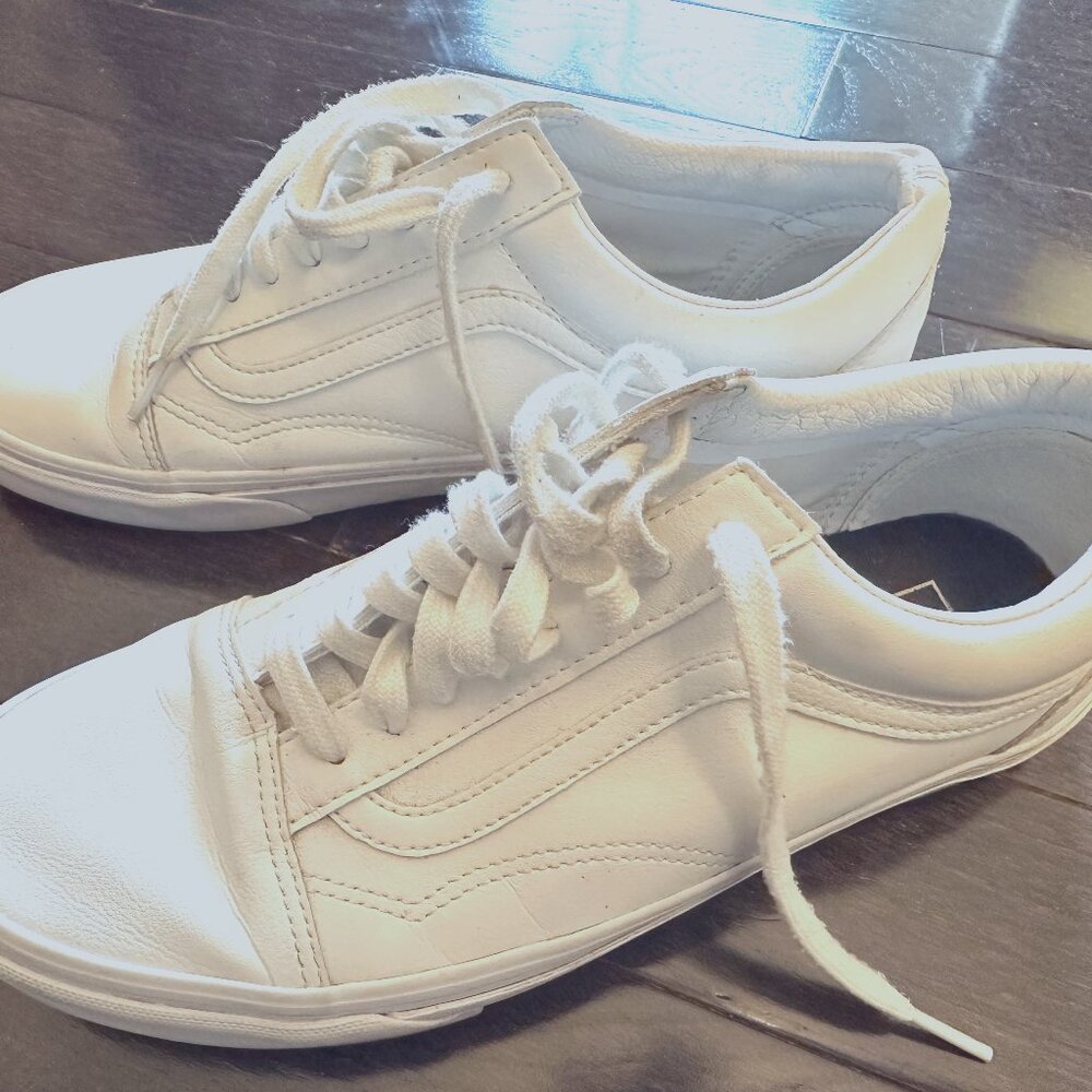 Men's Leather Vans Size 10